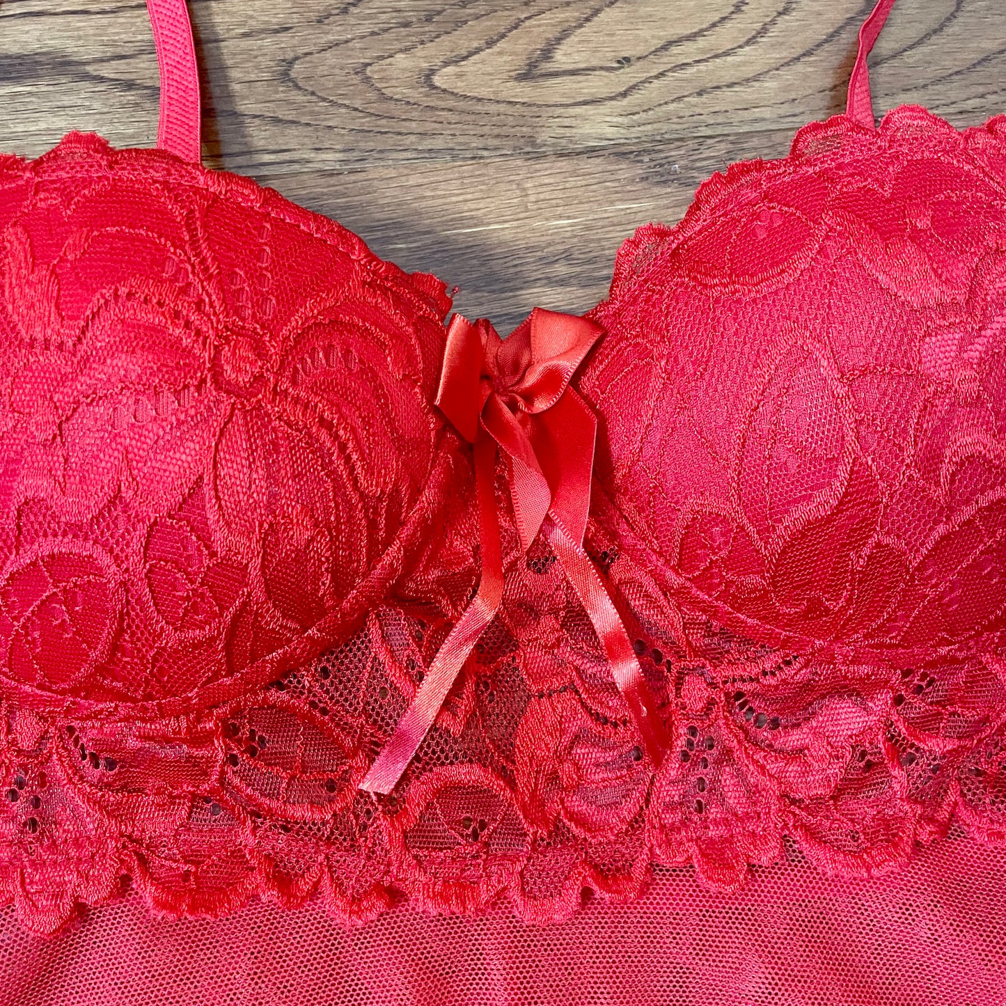 y2k red babydoll lingerie slip M