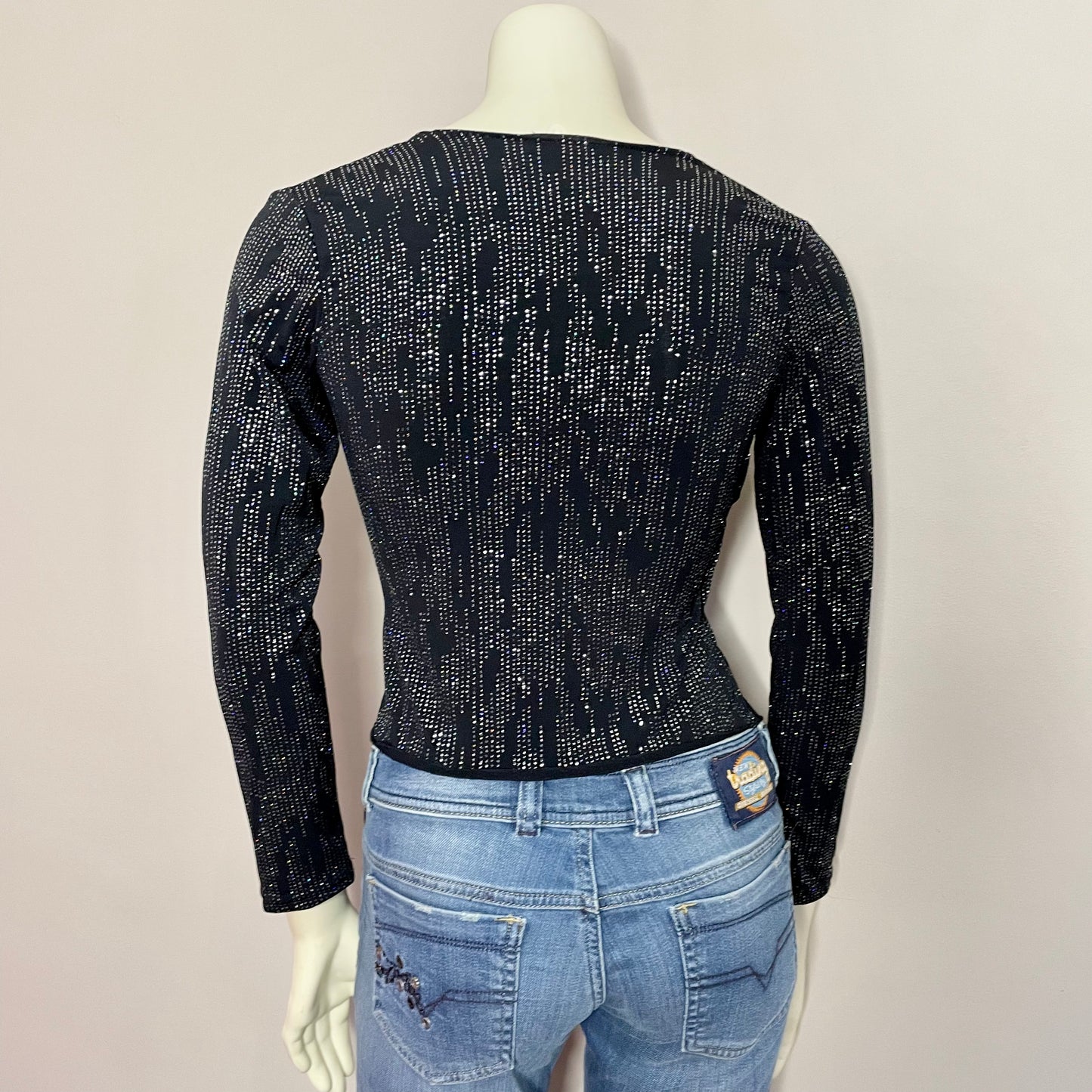 bellani black sparkle going out top S