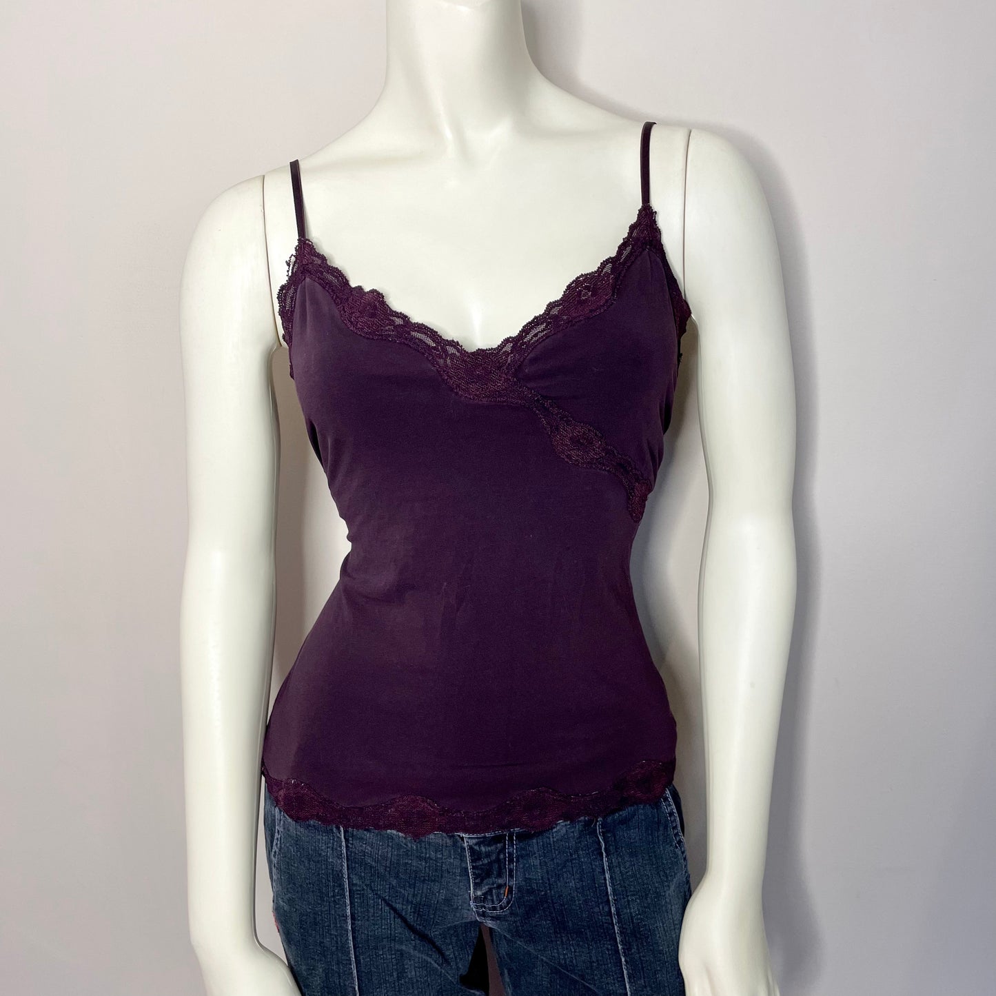 express lace trim cami top M