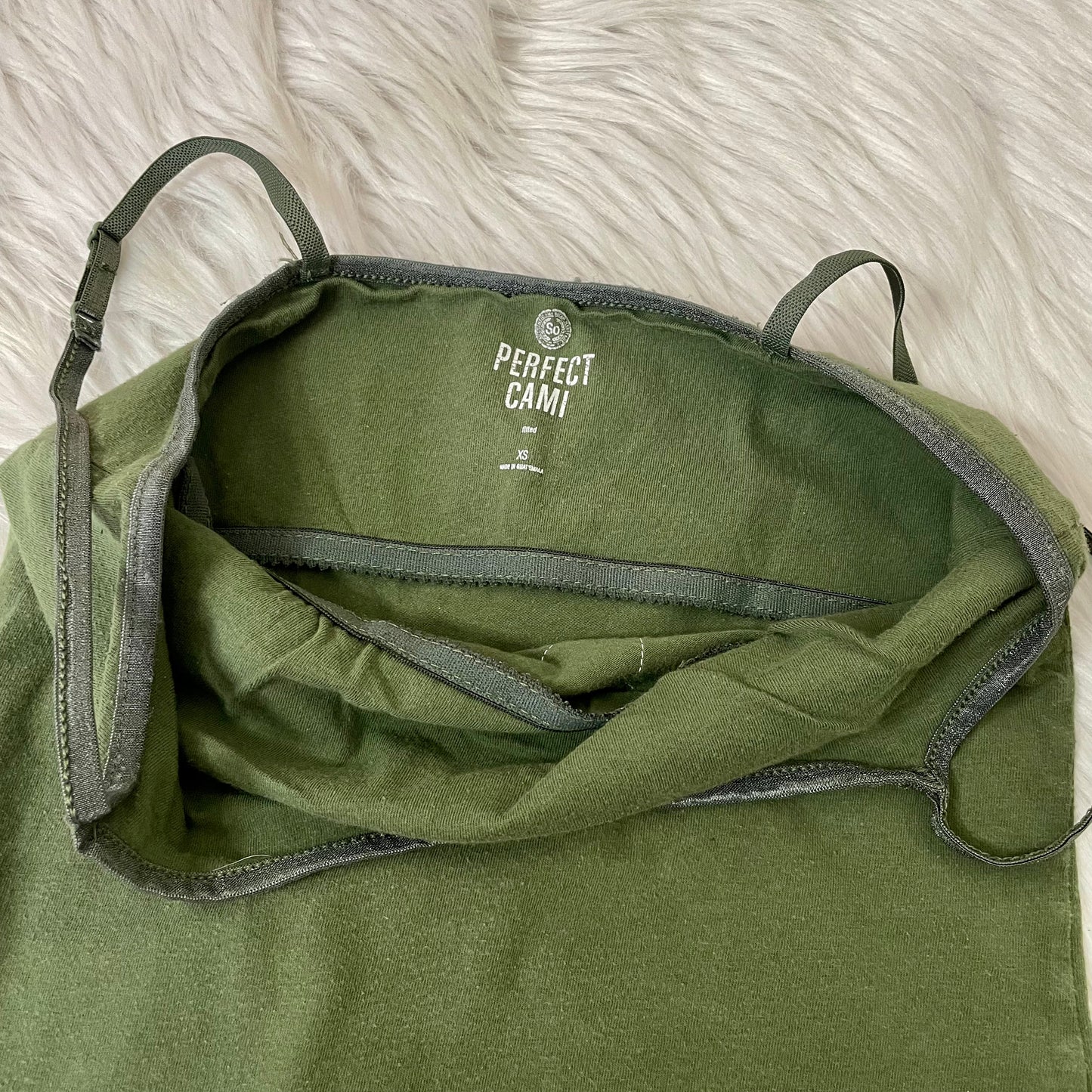 so green camo cami top XS