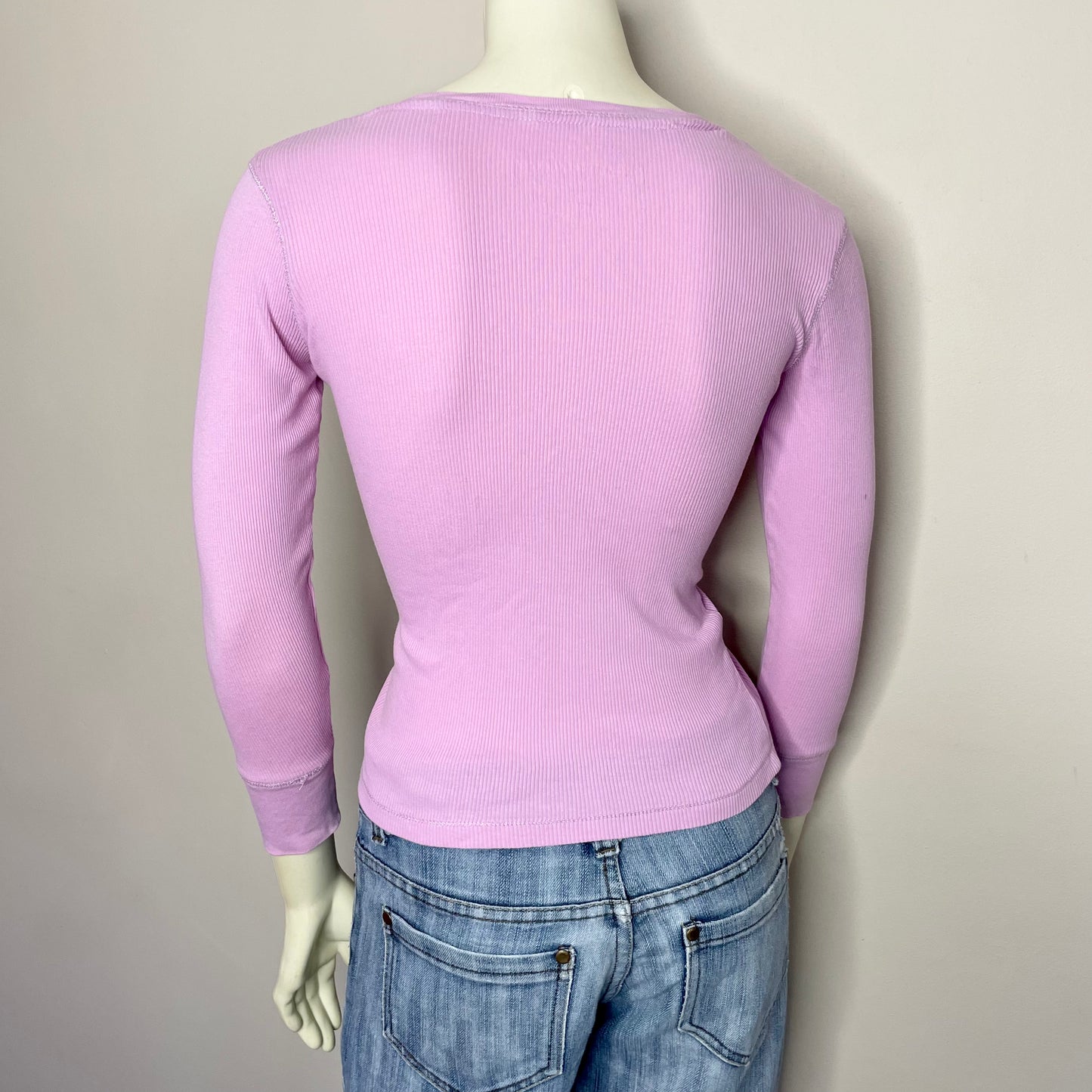 greendog purple henley long sleeve top XS