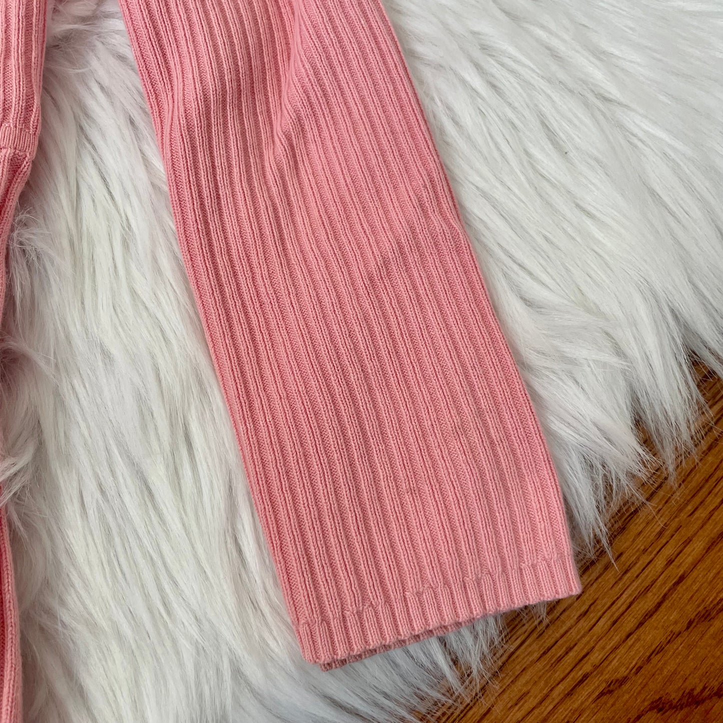 liz claiborne pink babydoll cardigan sweater M
