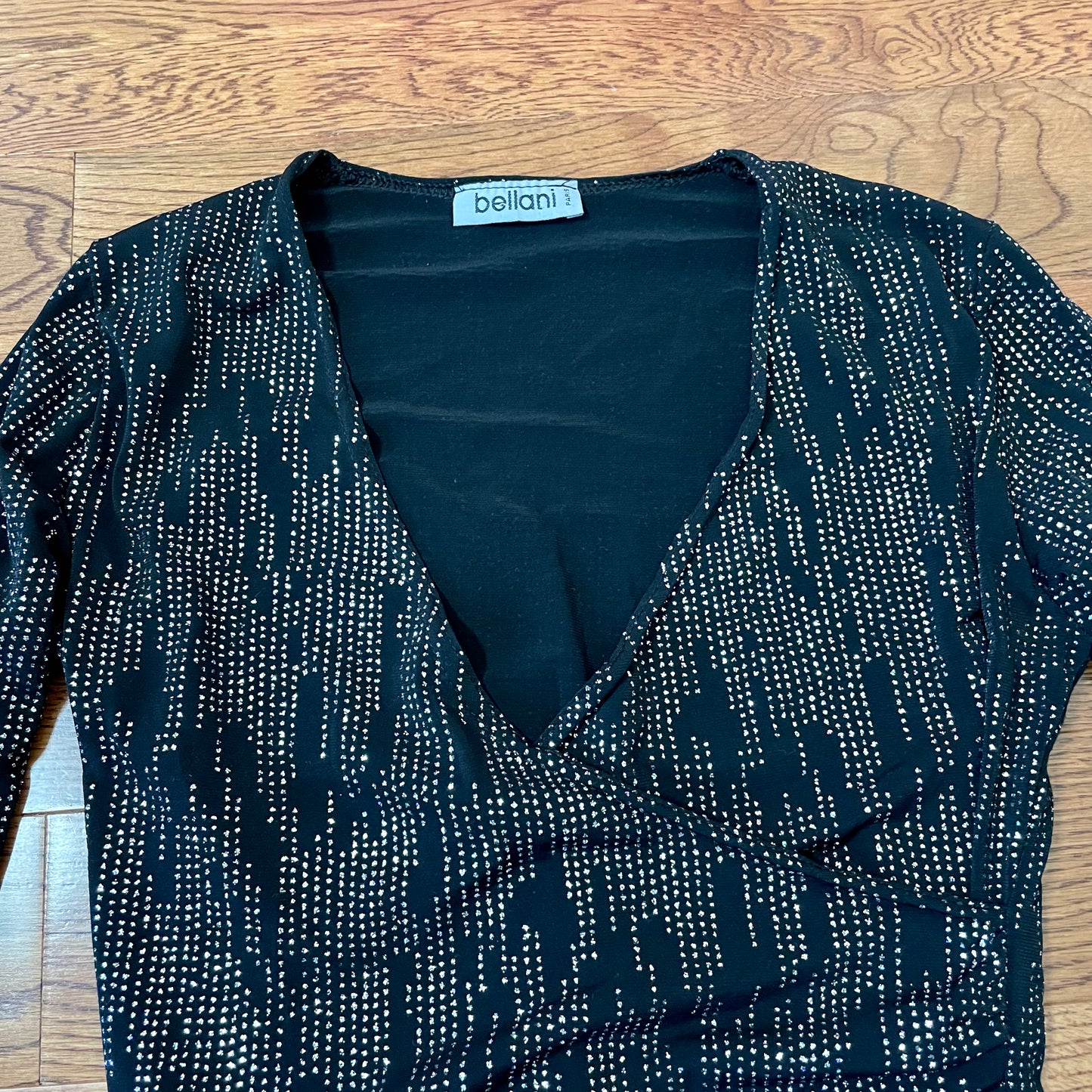bellani black sparkle going out top S