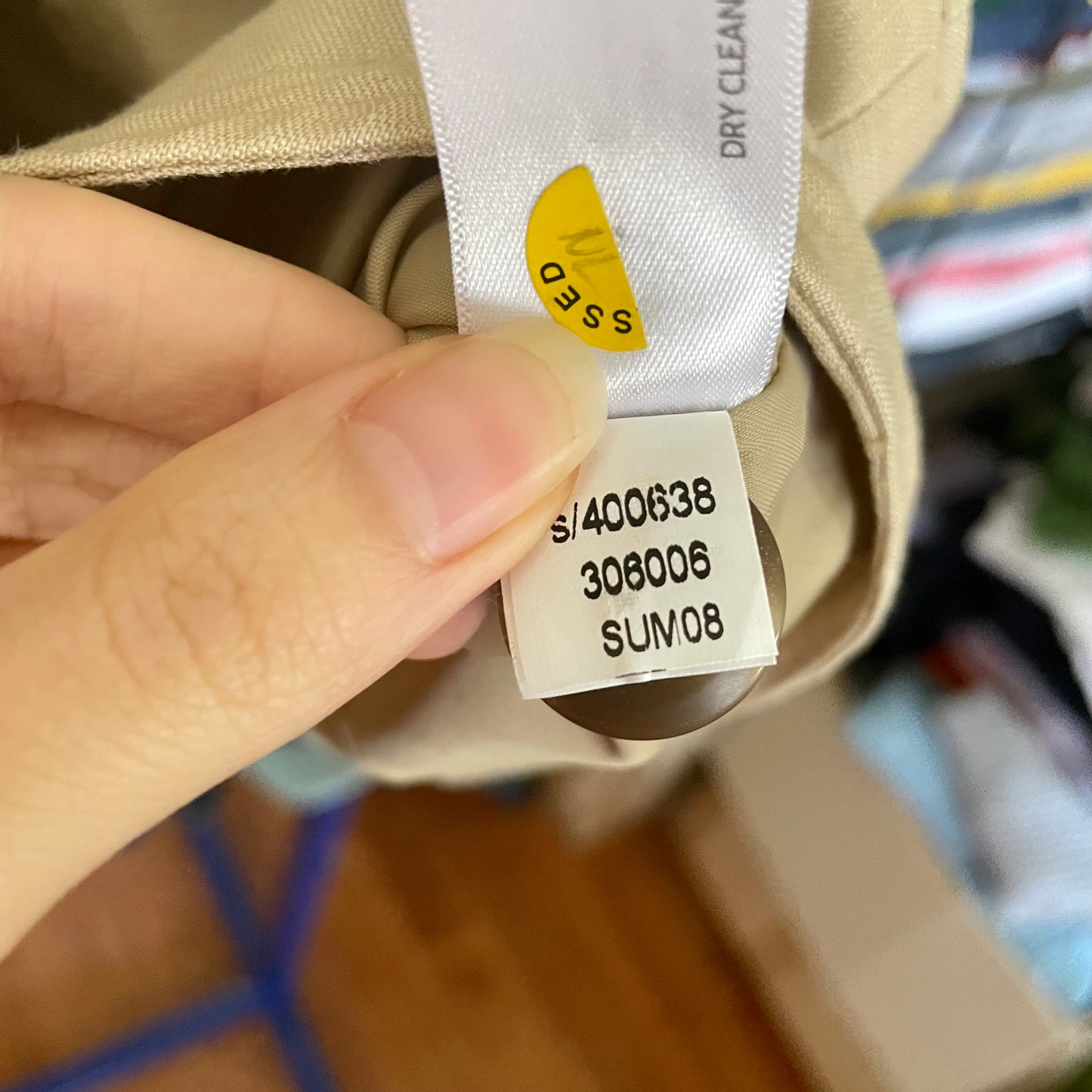 old navy tan linen vest M