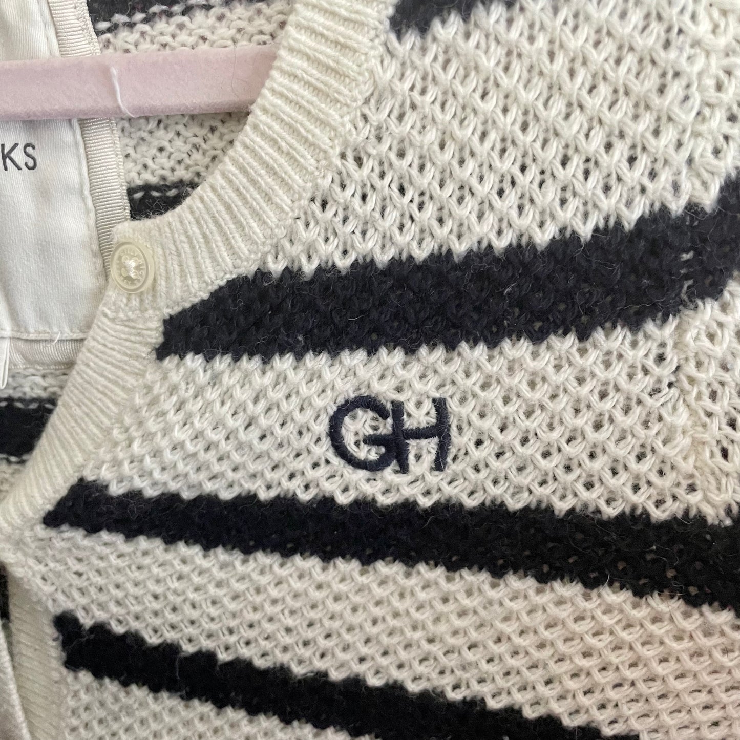 gilly hicks by abercrombie black stripe cardigan S