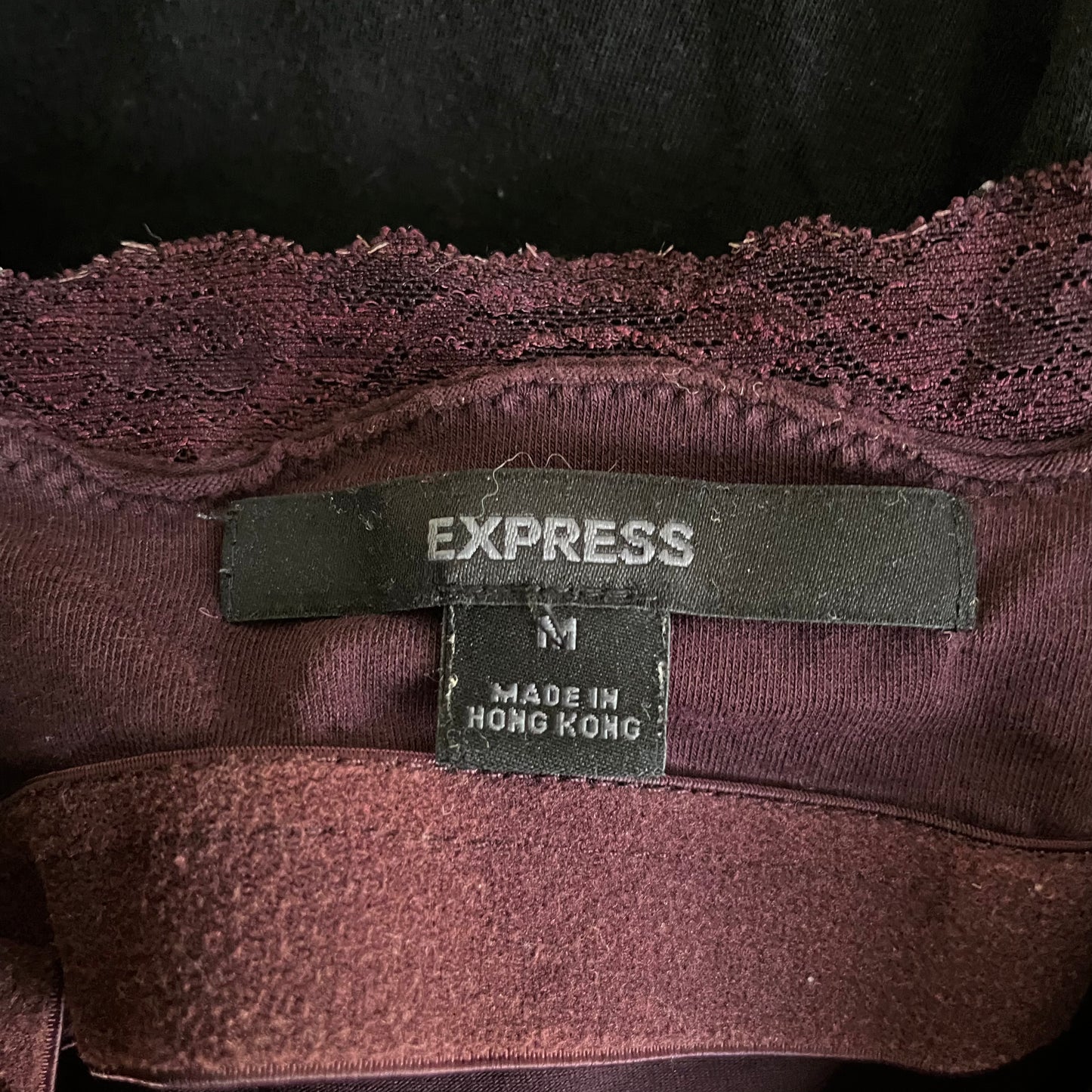 express lace trim cami top M