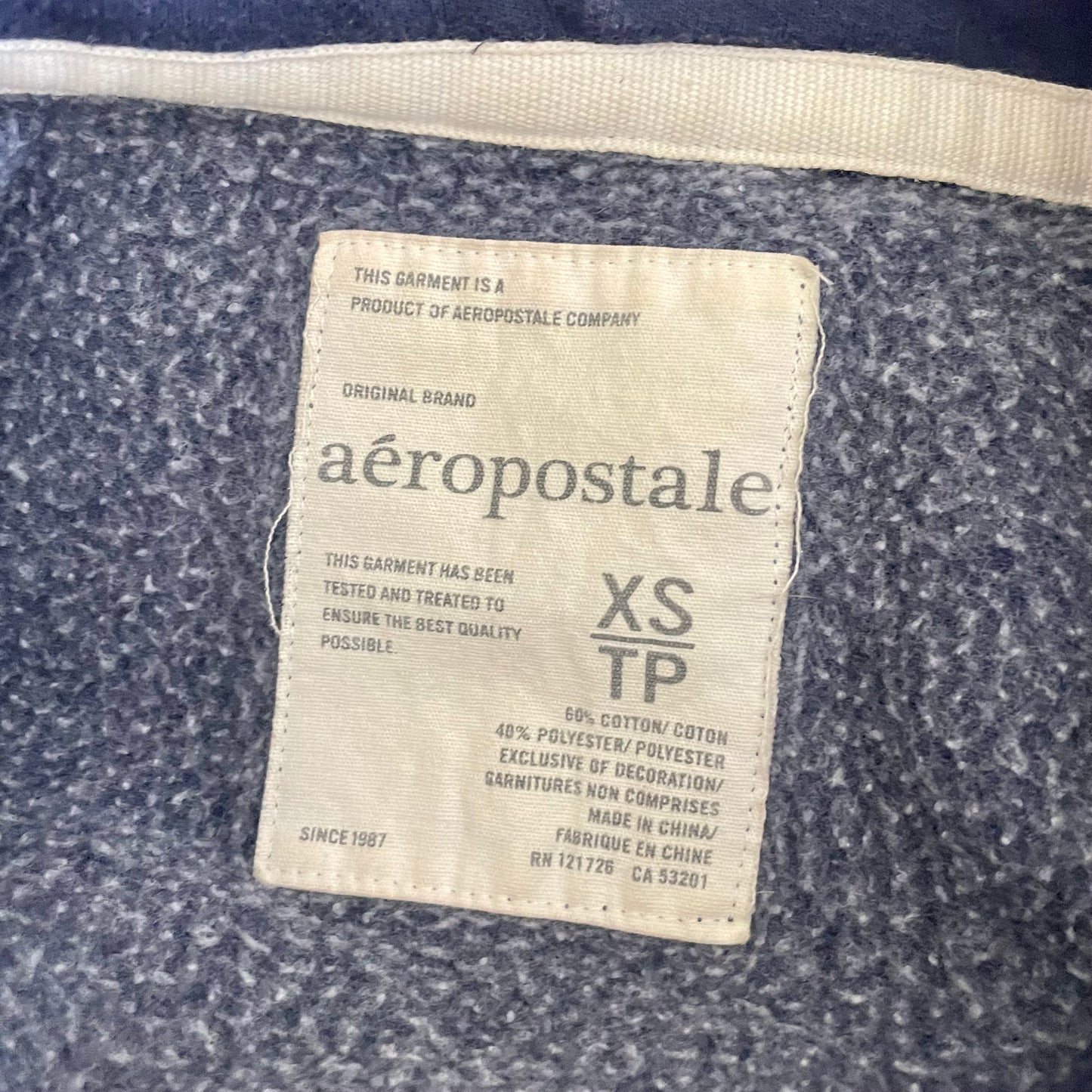 aeropostale navy sporty hoodie XS