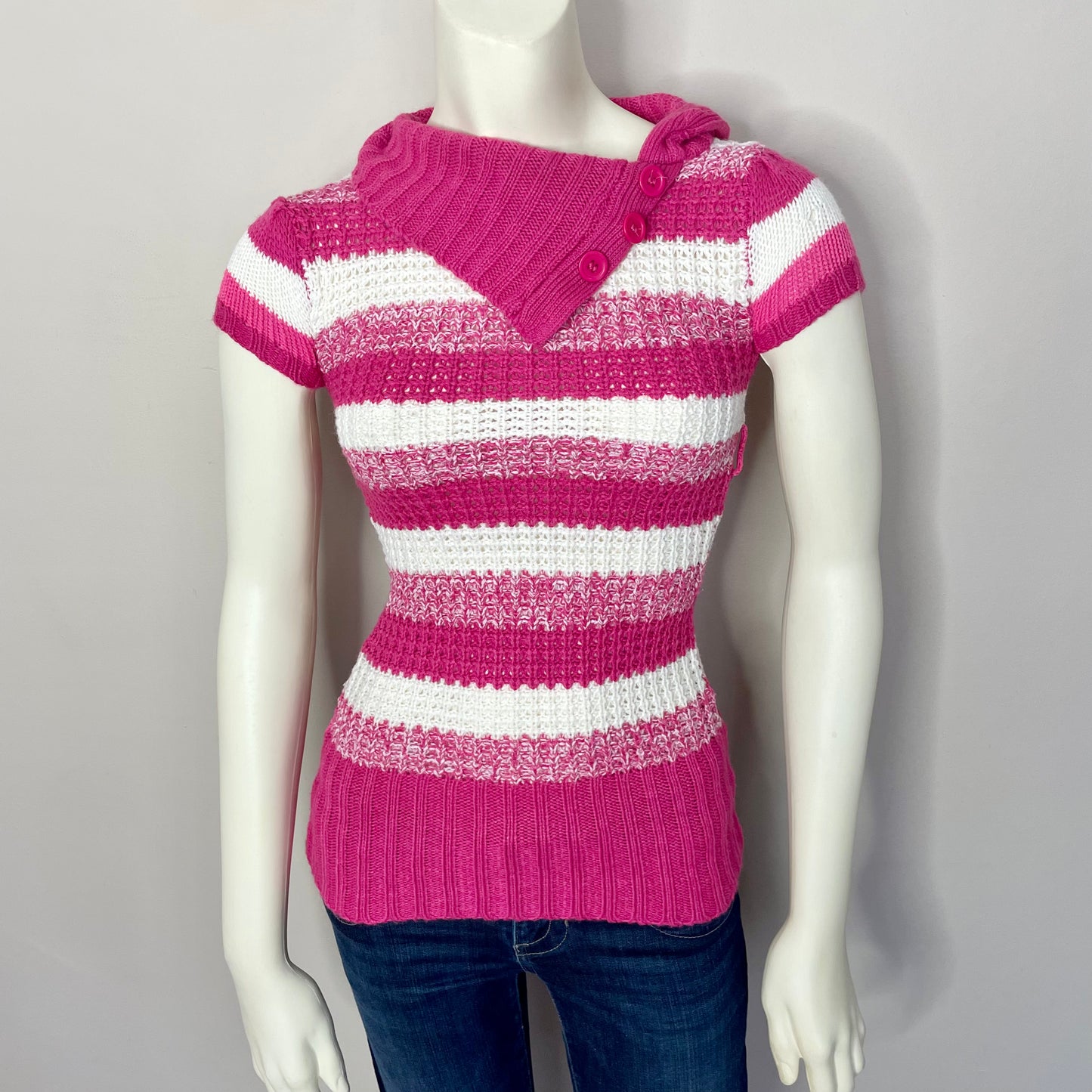 chillipop pink stripe sweater XXS
