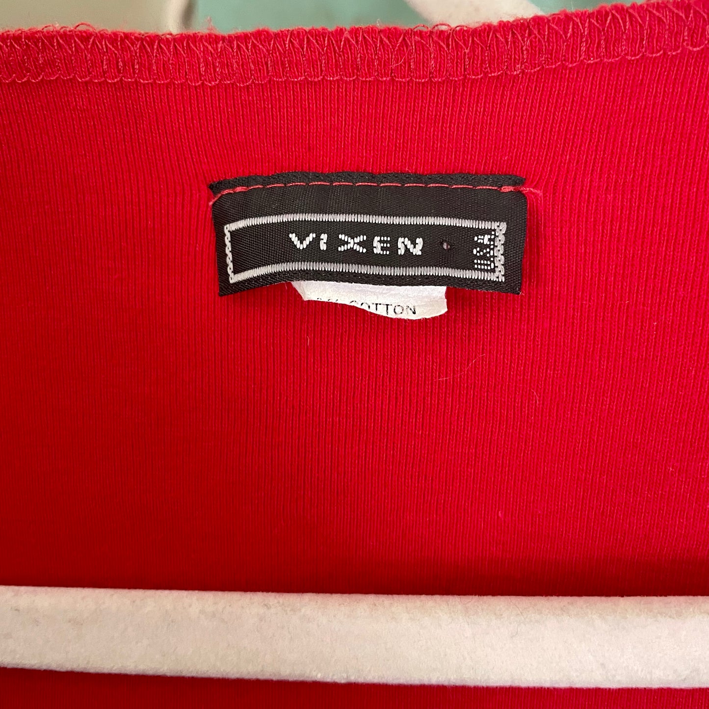 vixen red babydoll top M