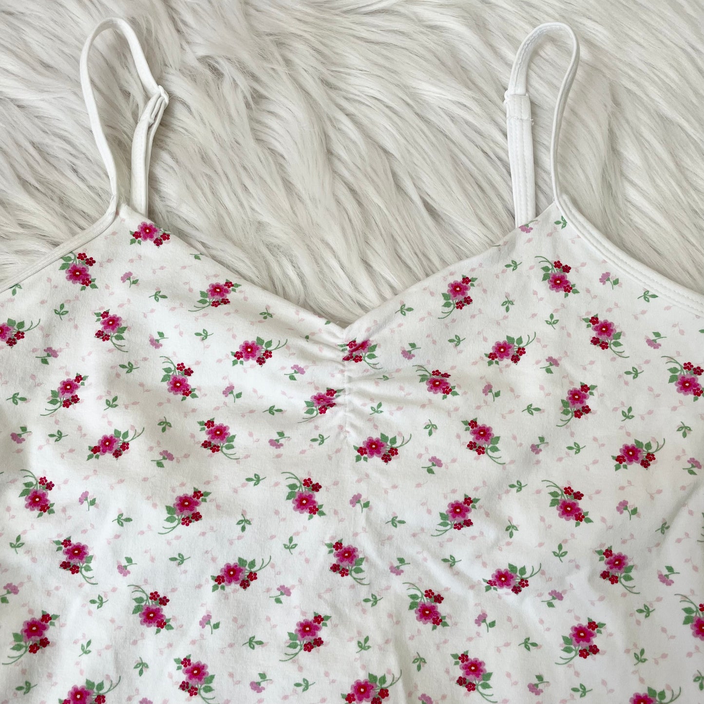 st john’s bay floral babydoll cami S