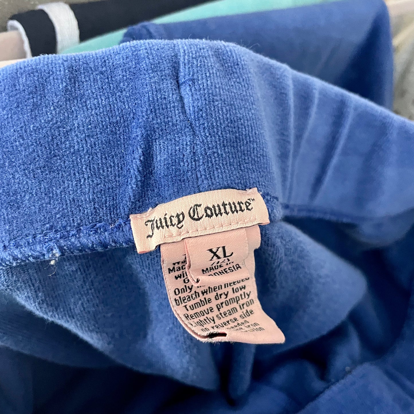 juicy couture blue velour track pants S