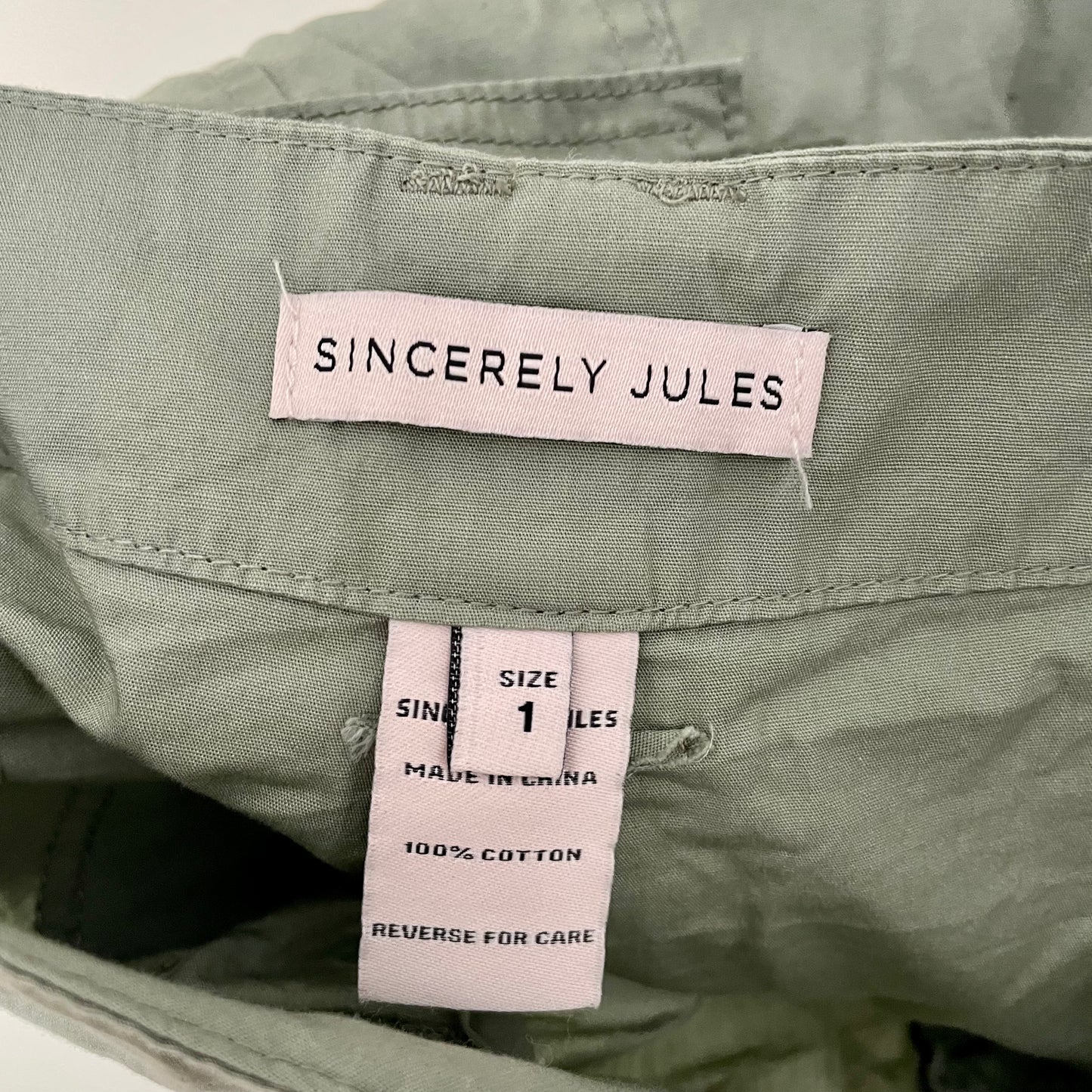 sincerely jules green cargo pants 1