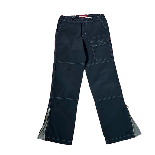 unionbay black cargo parachute pants