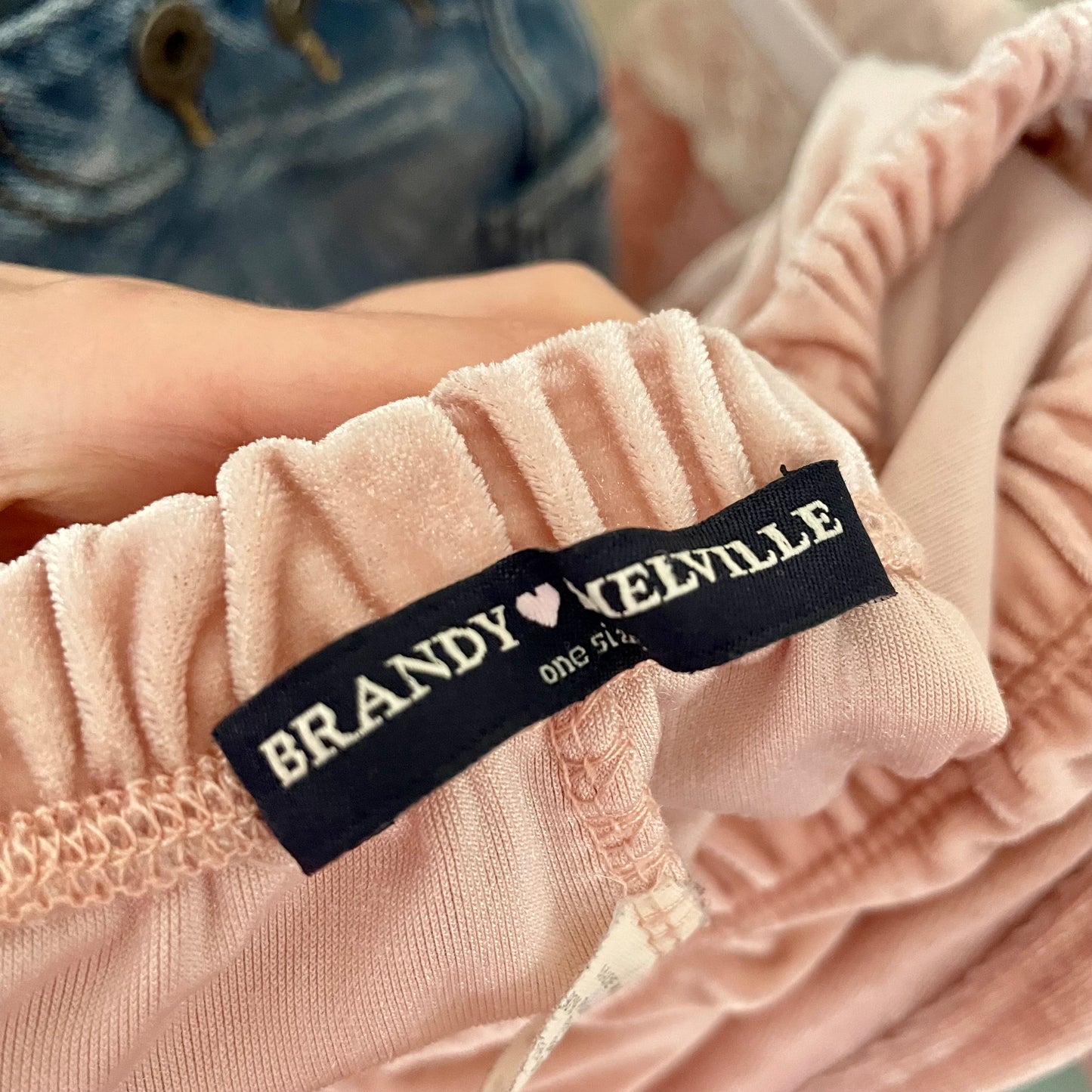 brandy melville pink lisette velour shorts