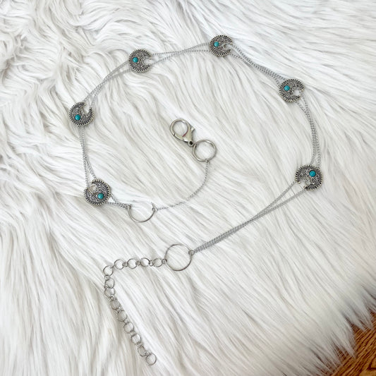 handmade boho beaded chain belt