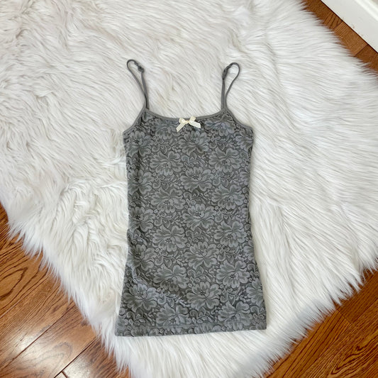 aeropostale gray lace cami top S