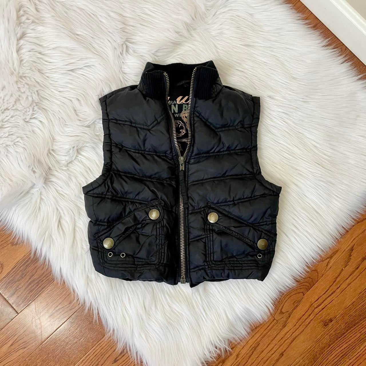 urban behavior black puffer vest