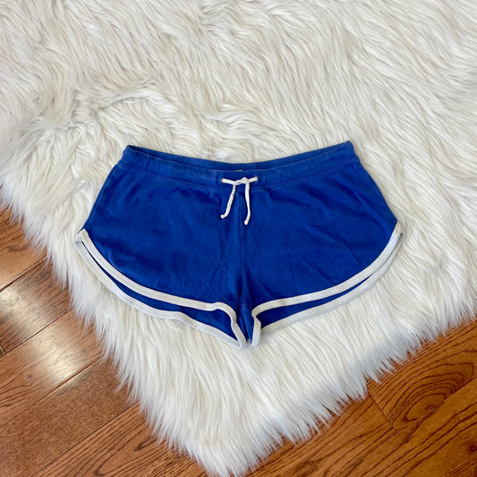 y2k blue hawaii micro mini shorts M