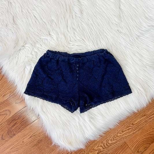 aerie navy lace micro mini shorts XS