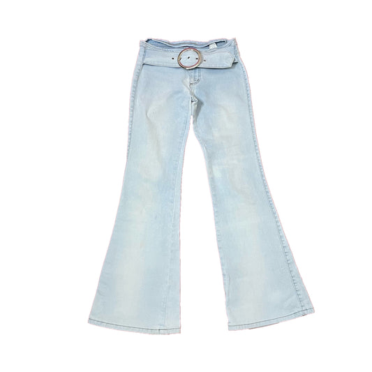 y2k vintage belted flare jeans