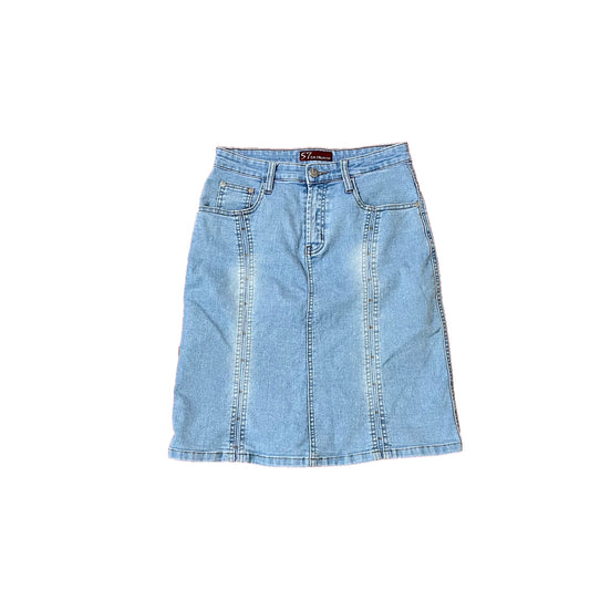 vintage y2k midi denim skirt