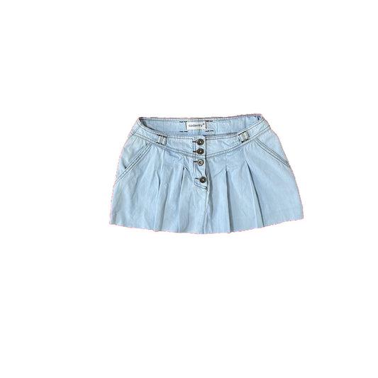 vintage y2k pleated denim mini skirt