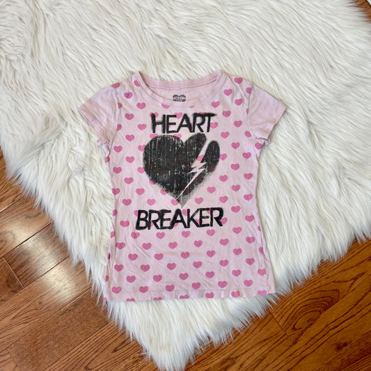 modern lux pink heart baby tee XS