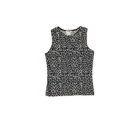 vintage y2k black cheetah print tank top