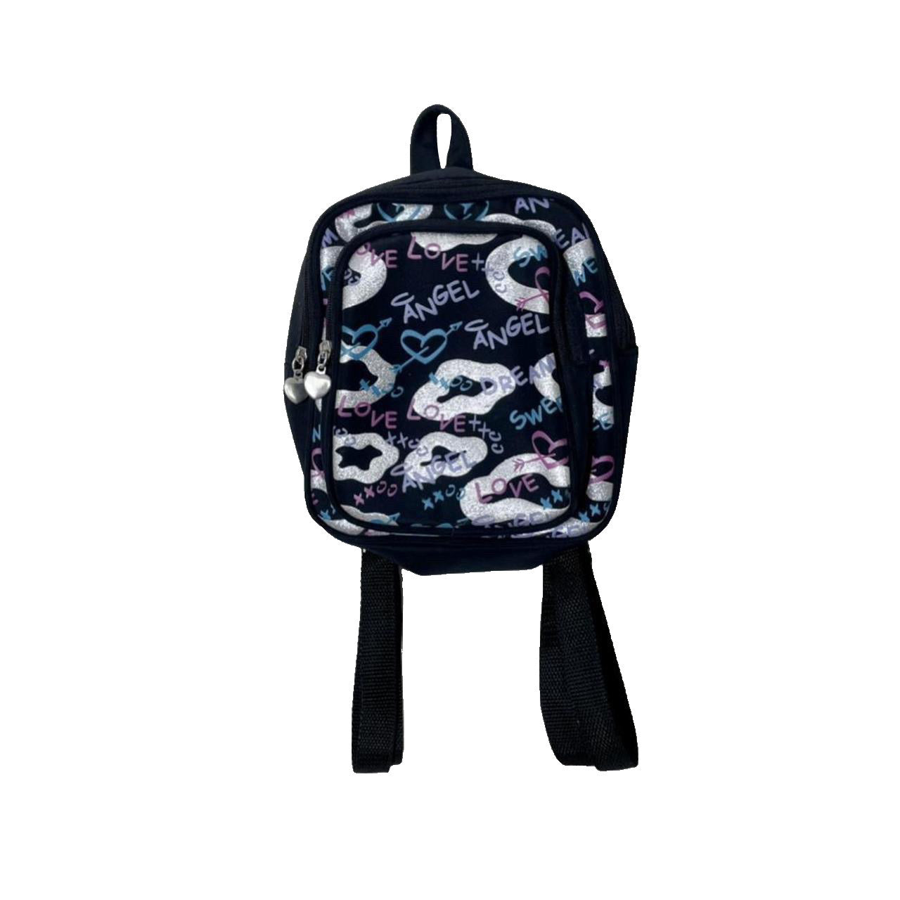 y2k vintage black glitter mini backpack