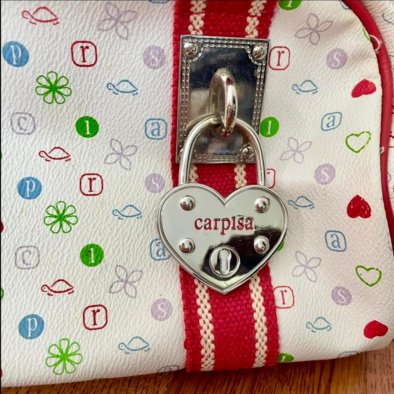 carpisa italian vintage monogram barrel bag