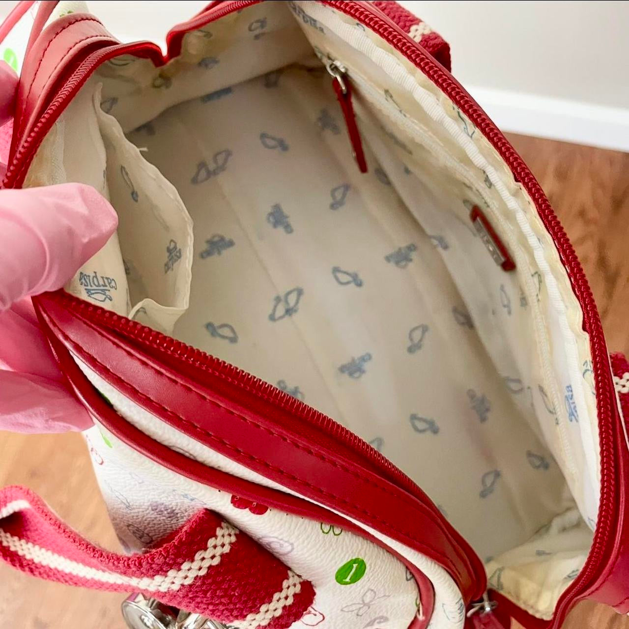 carpisa italian vintage monogram barrel bag