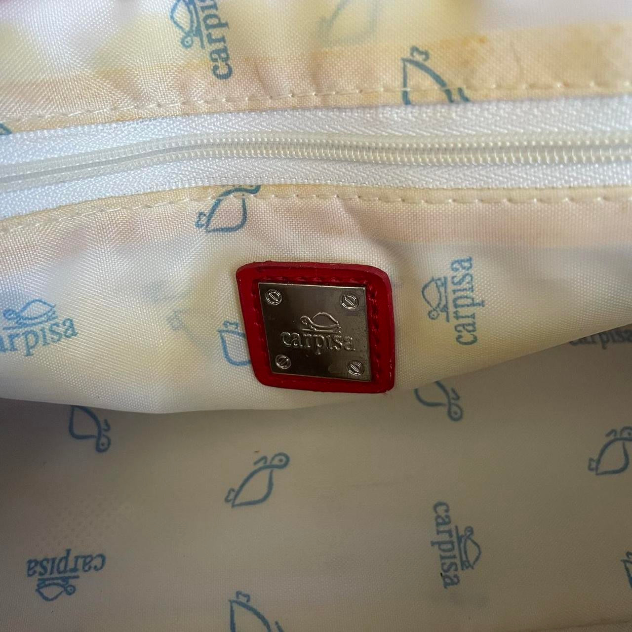 carpisa italian vintage monogram barrel bag