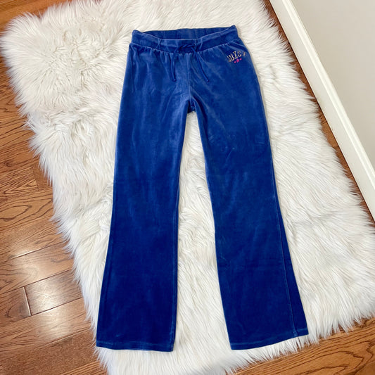 juicy couture blue velour track pants S