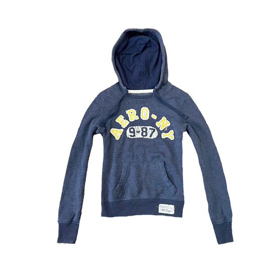 #NEWITEM aeropostale navy logo hoodie XS