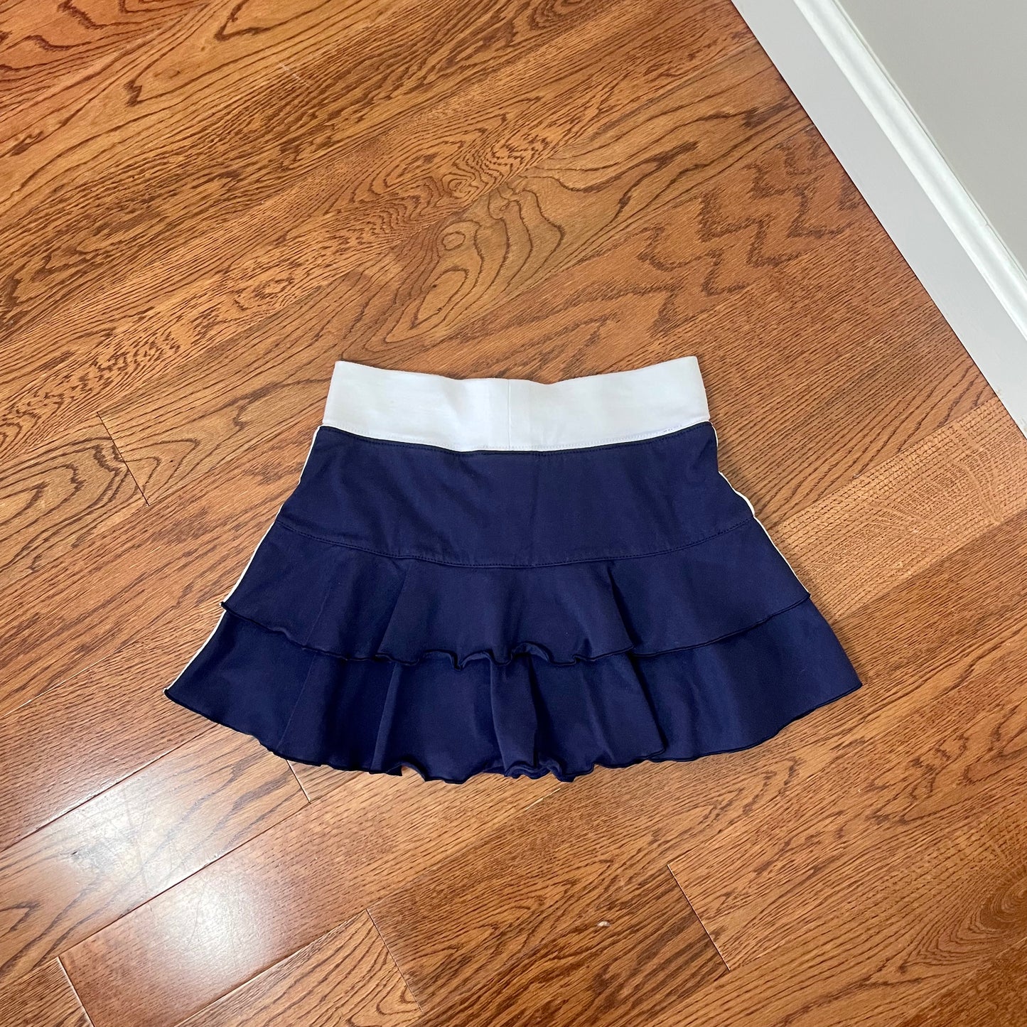 zero xposure navy tiered mini skirt XXS