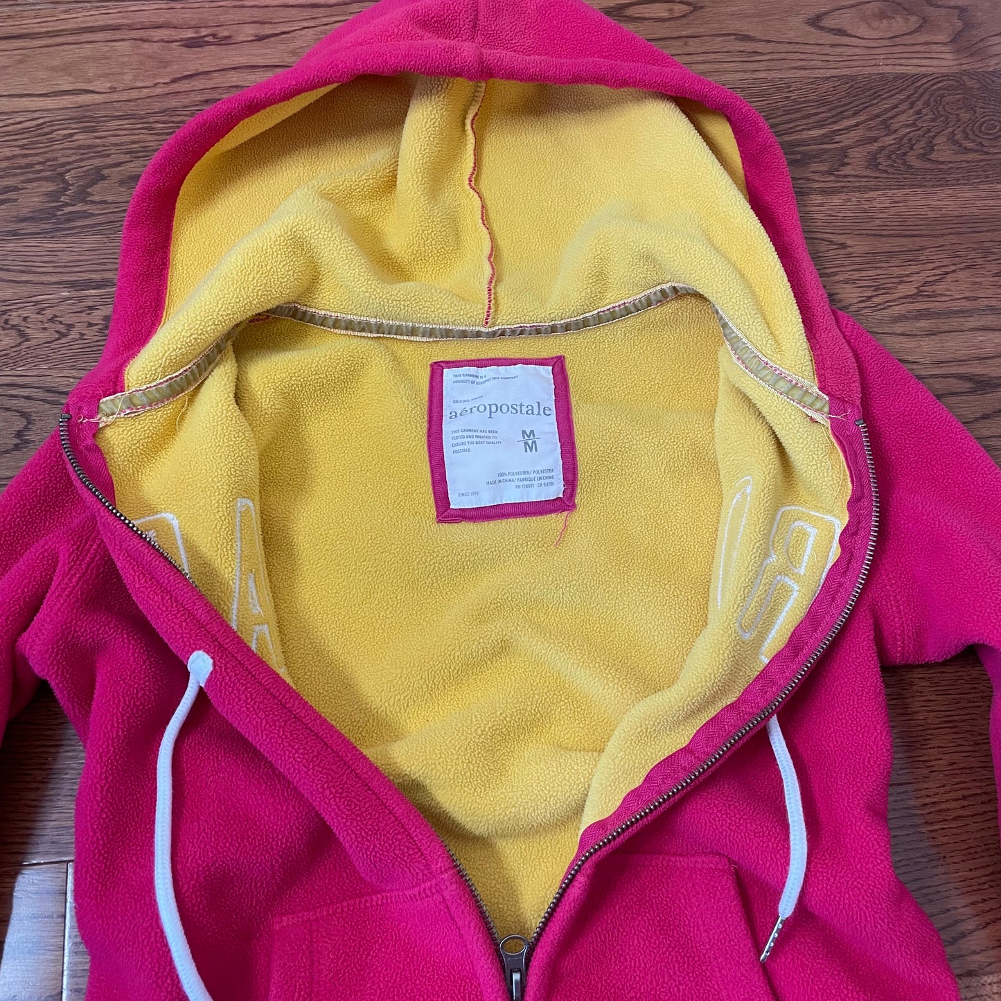 aeropostale hot pink fleece lined hoodie M