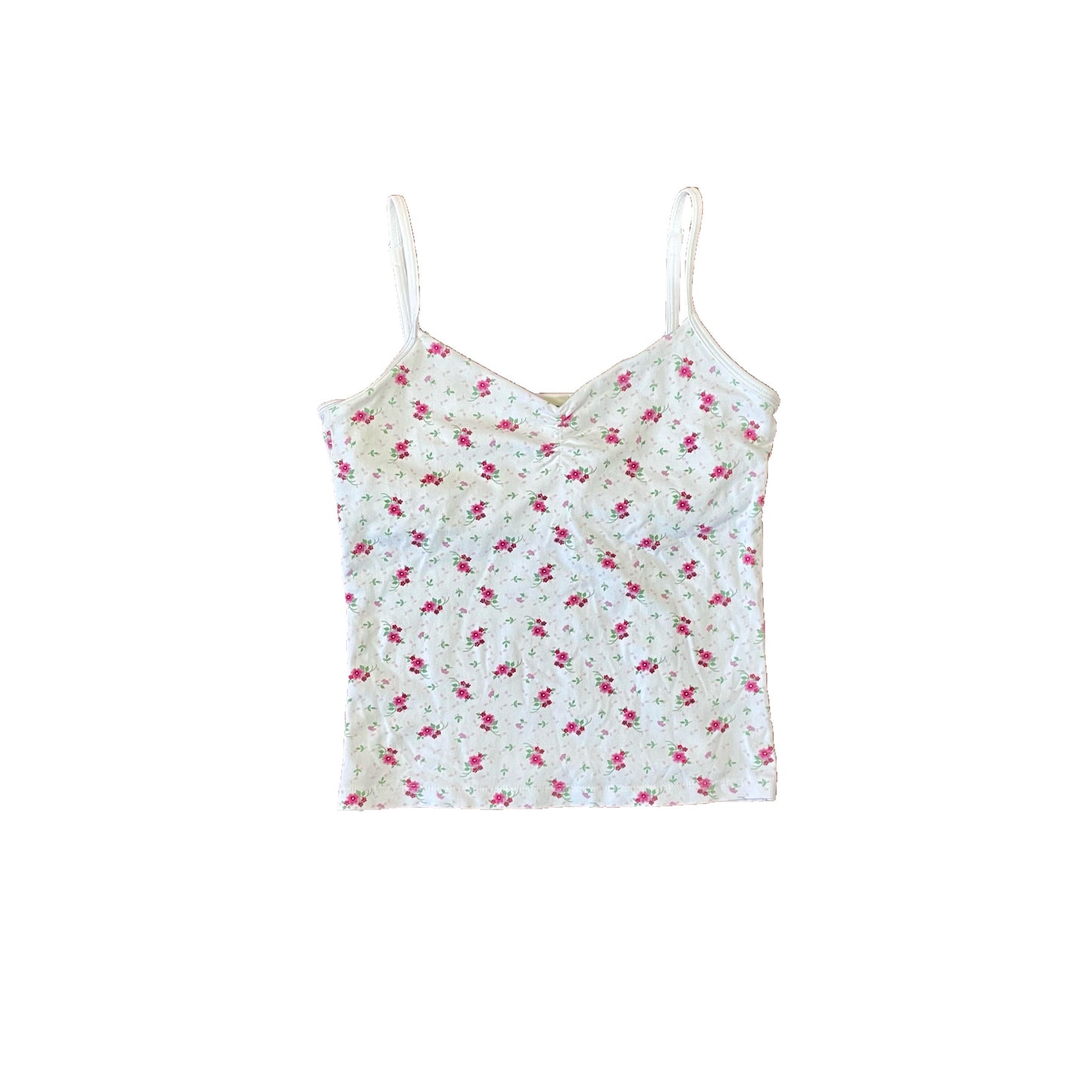 #NEWITEM st john’s bay floral rosette cami top with bra S