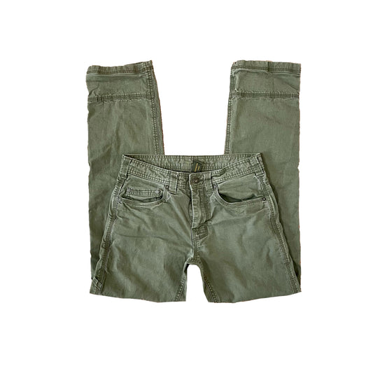 prana army green cargo pants 26