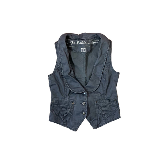 fishbone gray vest M