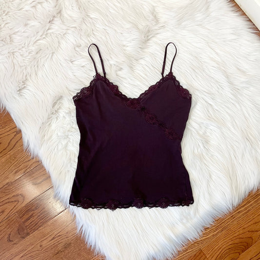 express lace trim cami top M