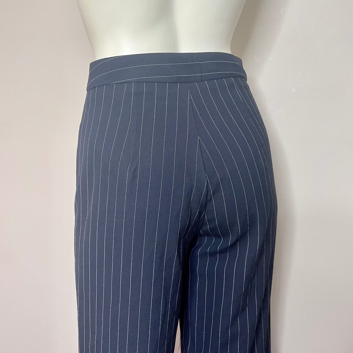 #NEWITEM stradivarius navy stripe wide leg trousers 0