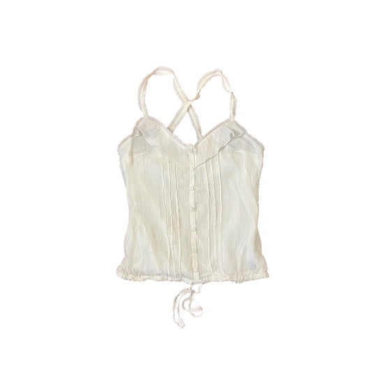 #NEWITEM abercrombie white ruffle cami top M