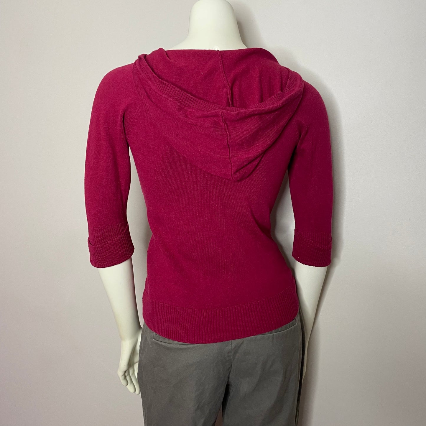 #NEWITEM sweater project burgundy double zip hoodie S