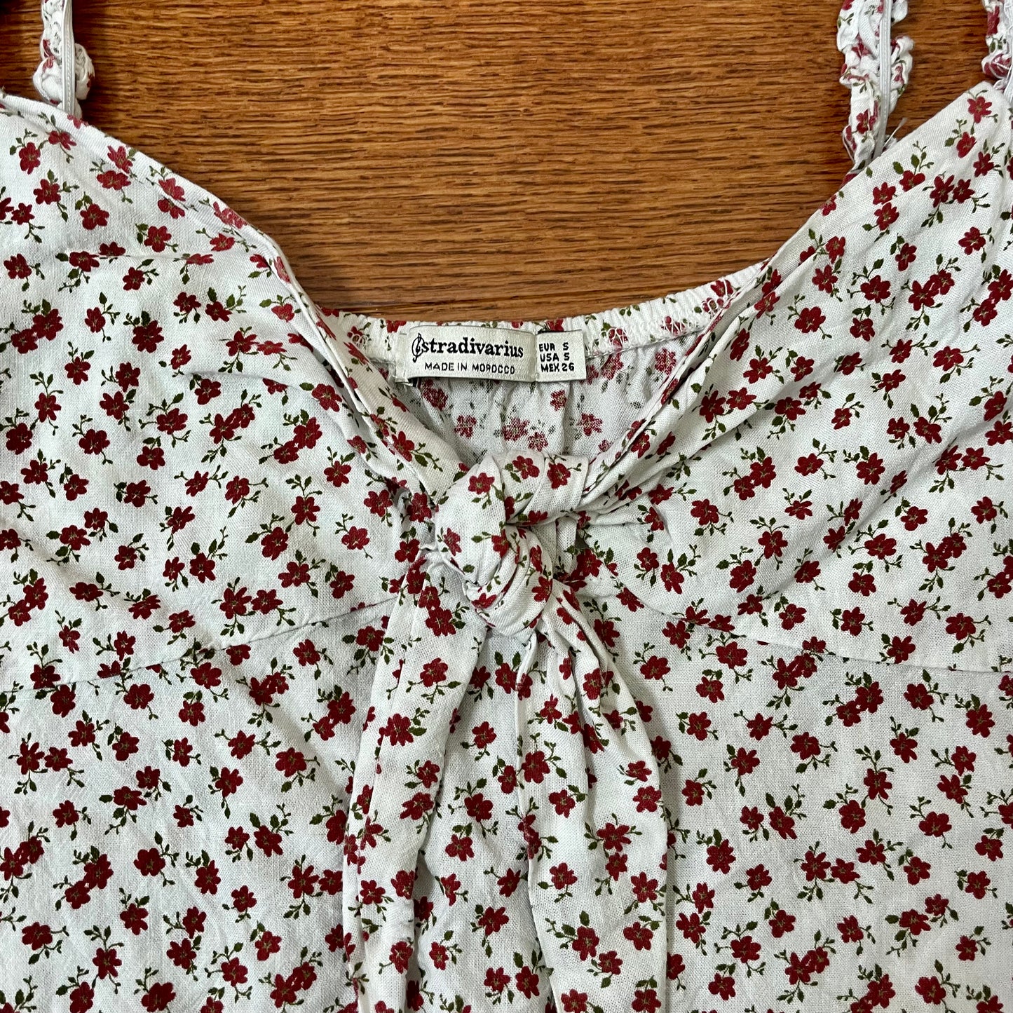 #NEWITEM stradivarius red flower babydoll cami top S