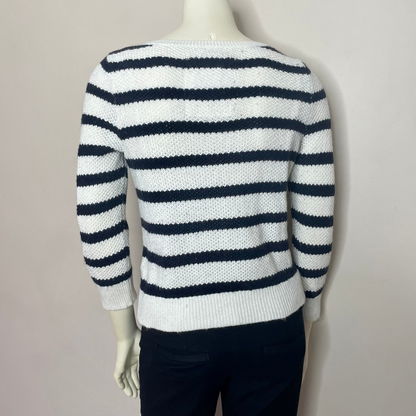 gilly hicks by abercrombie black stripe cardigan S