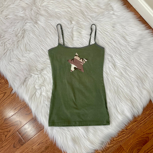 so green camo cami top XS
