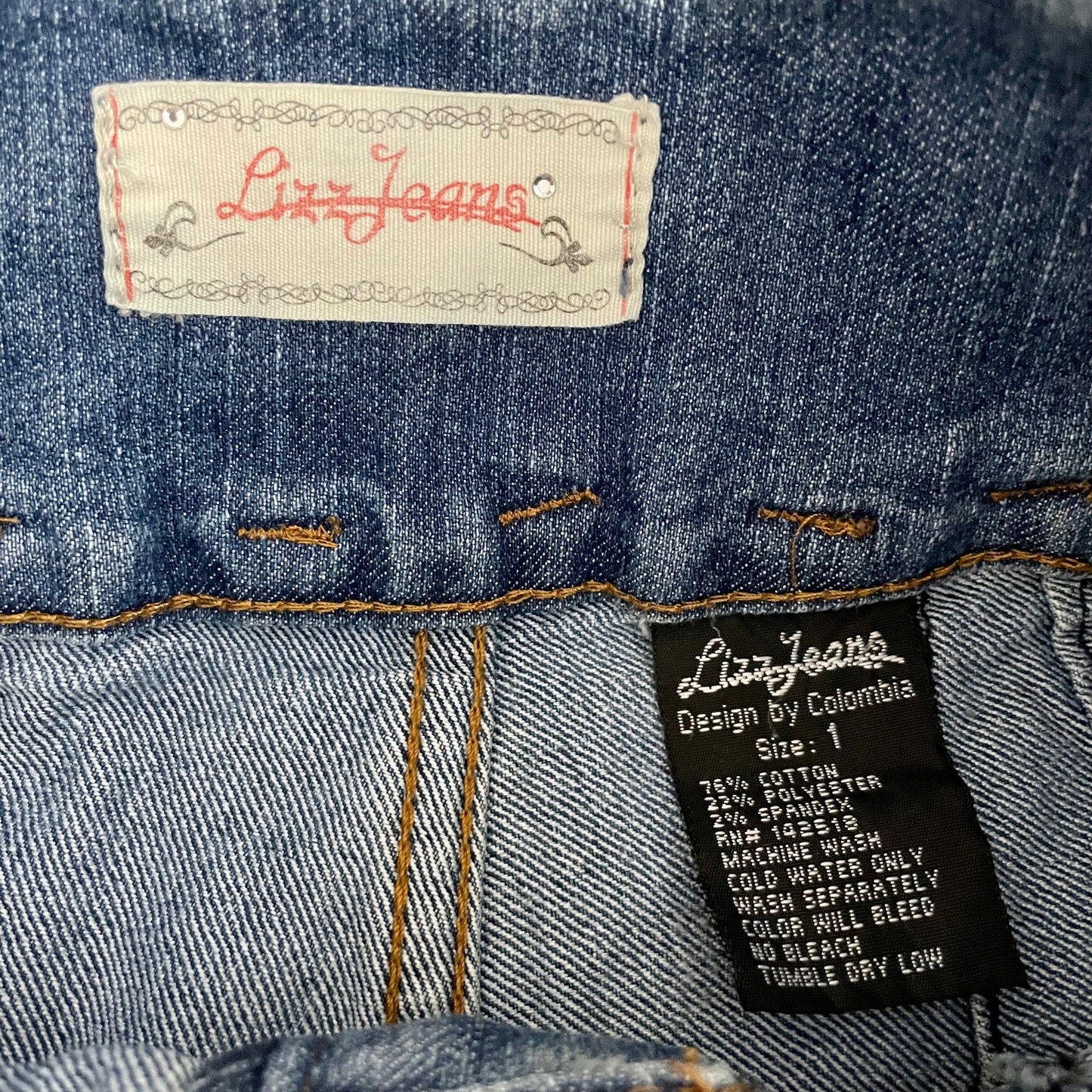 lizz jeans studded mini skirt XS