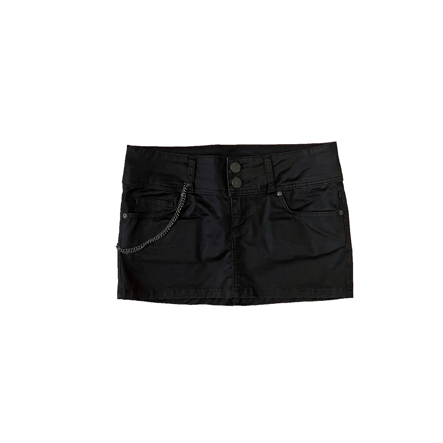 zara black micro mini chain skirt 6