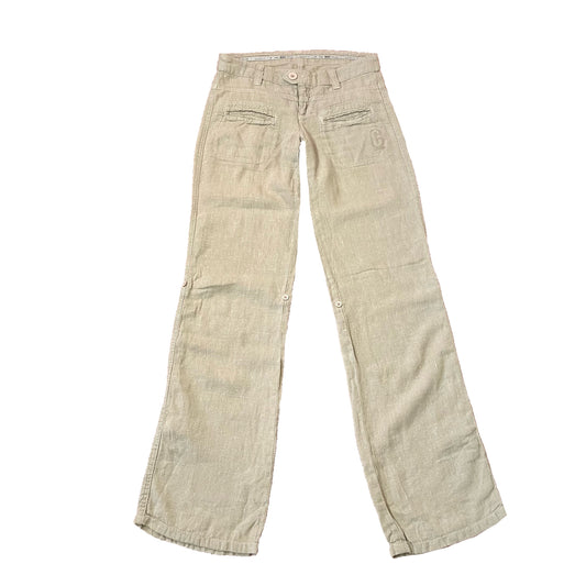 object tan linen pants S