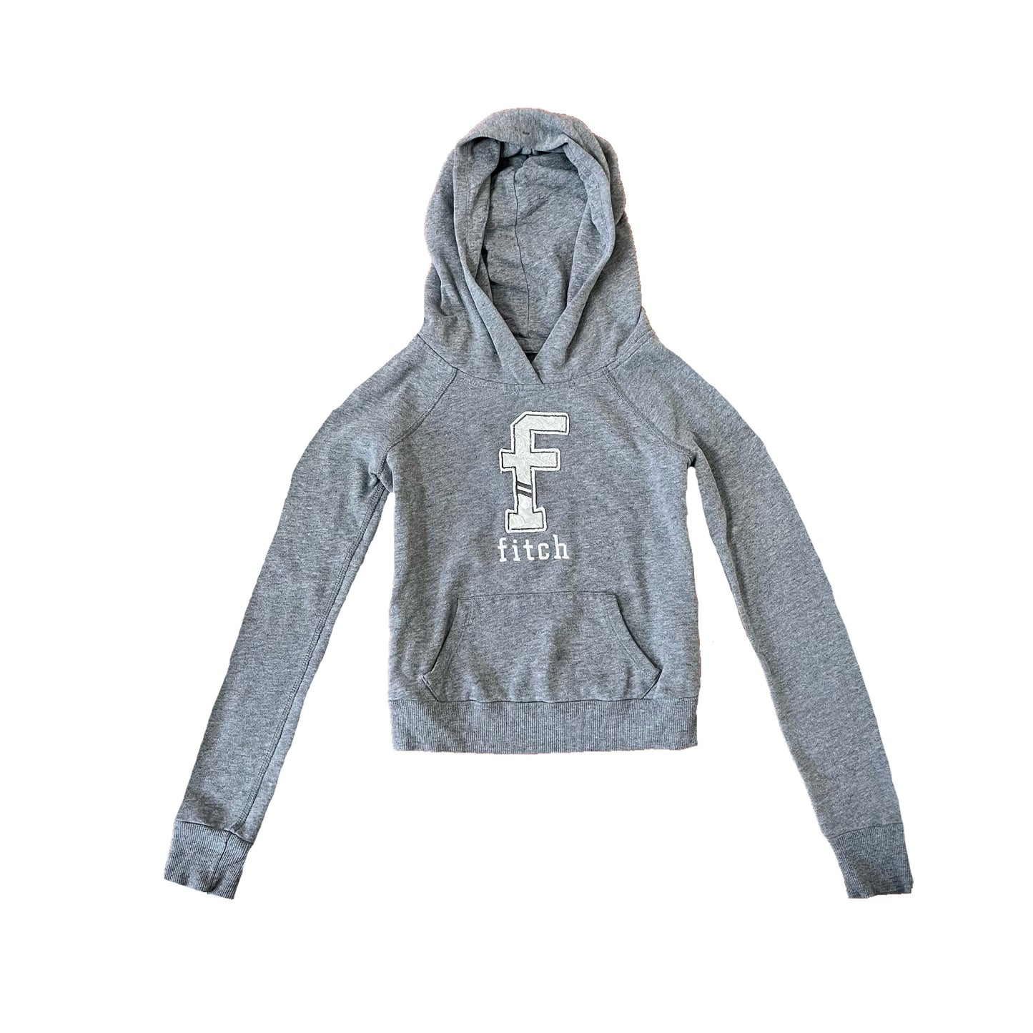 abercrombie gray pull over hoodie XS